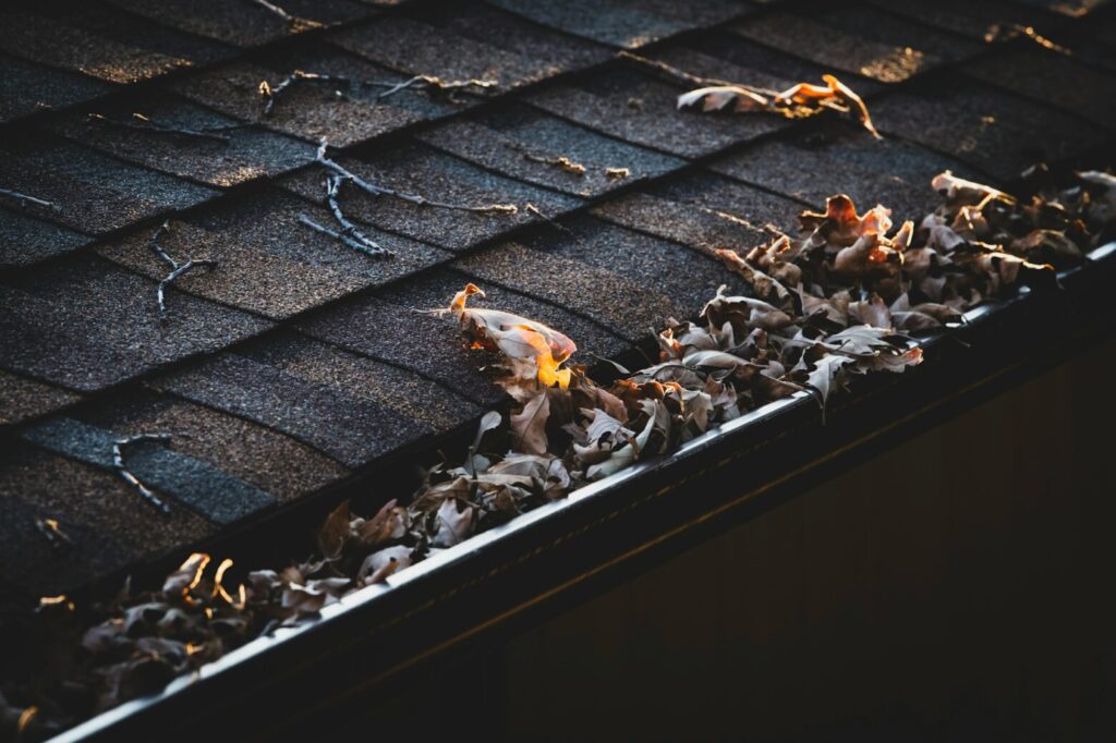 Visual guide on how to clean gutters, highlighting essential equipment and proper cleaning methods.