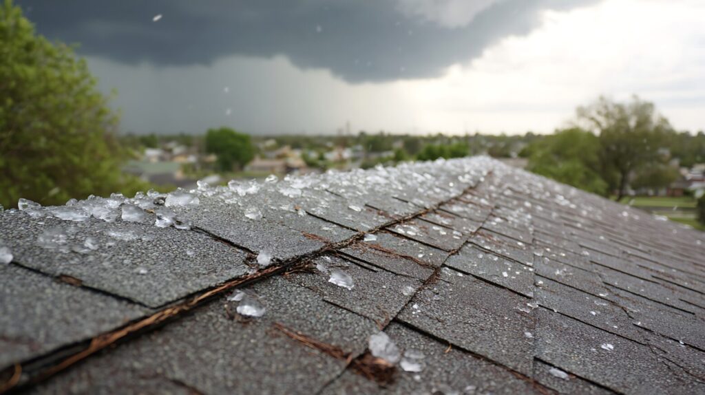 Hail Damaged Roof After Storm