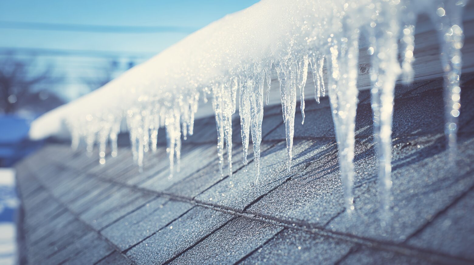 Spring snow ice thaw